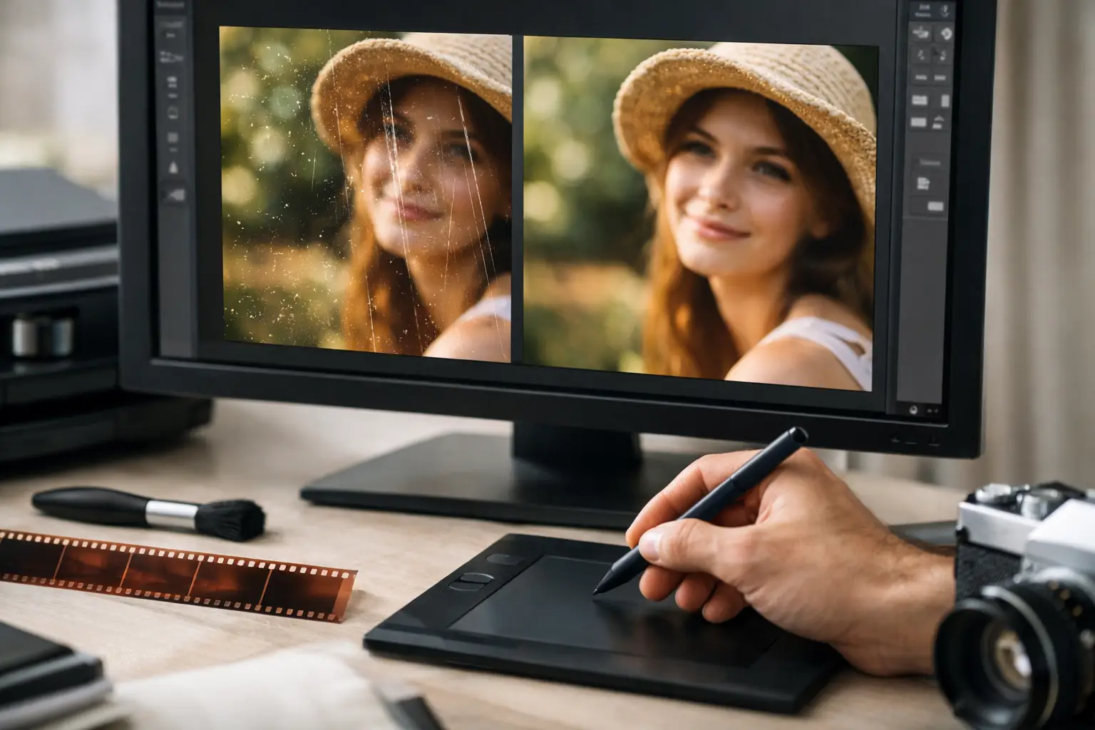 How to Clean Scanned Film Scratches Without Blur