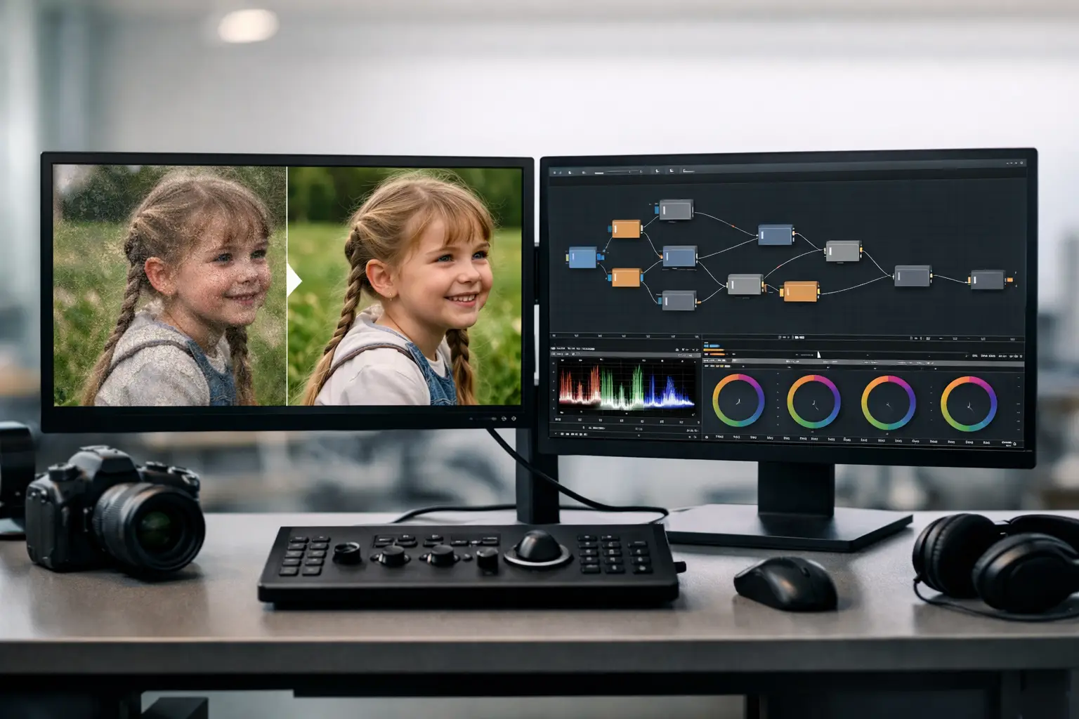 Visual Node Based Video Restoration Explained